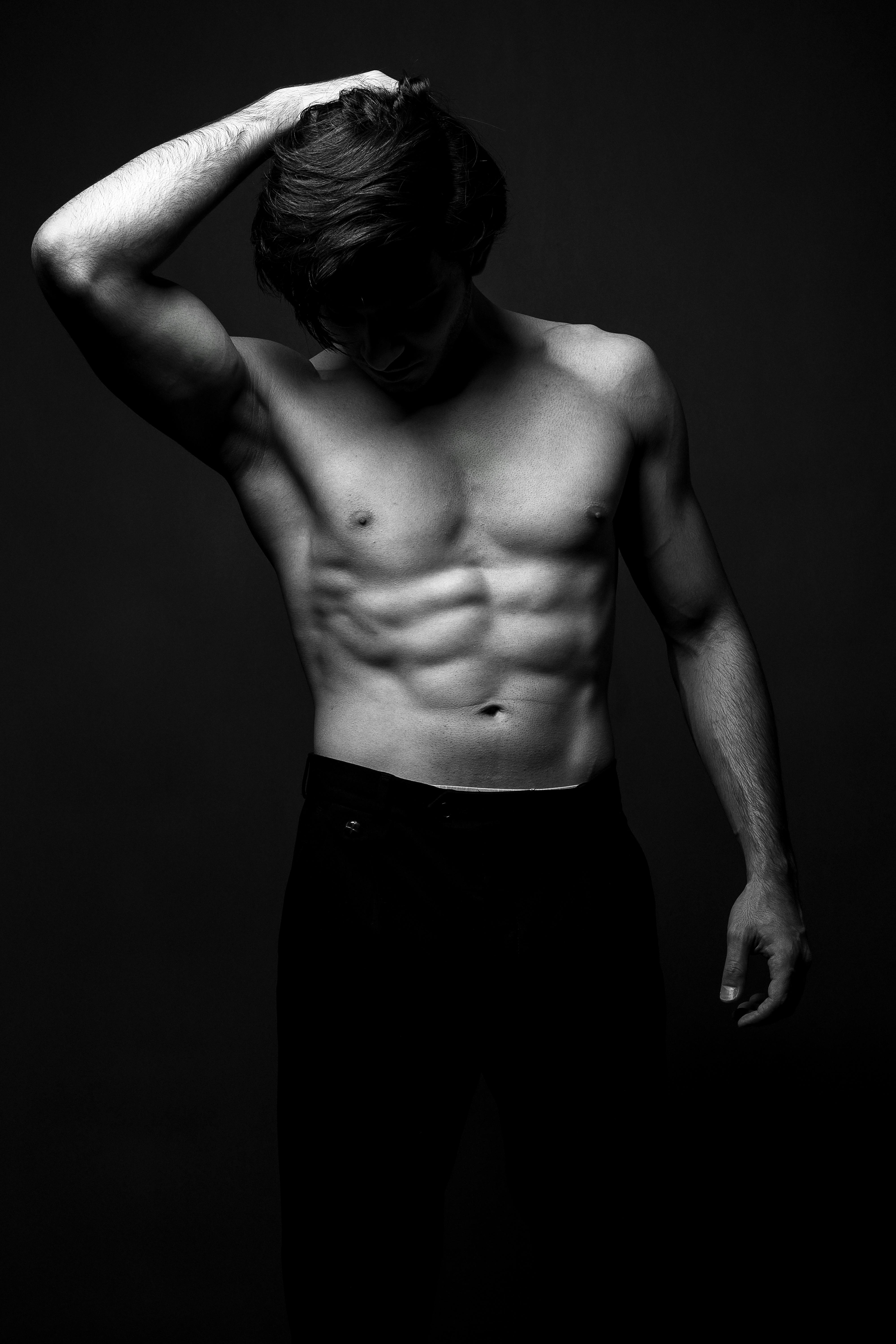 Male fitness model photography